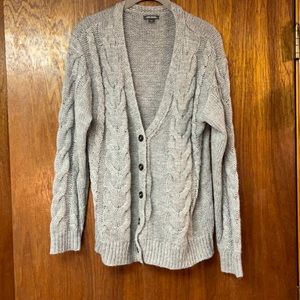 Grey oversized cardigan